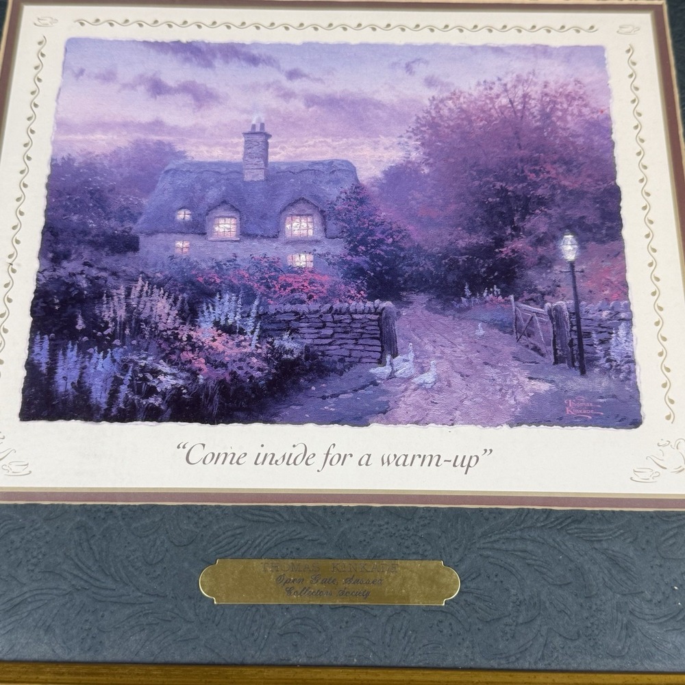 Thomas Kinkade Come Inside For A Warm-Up Framed Accent Print COA 18x23